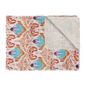Taj Hotel Home Decor Kantha Cotton Throw | 1-Piece | Multicolor | 50"x70"